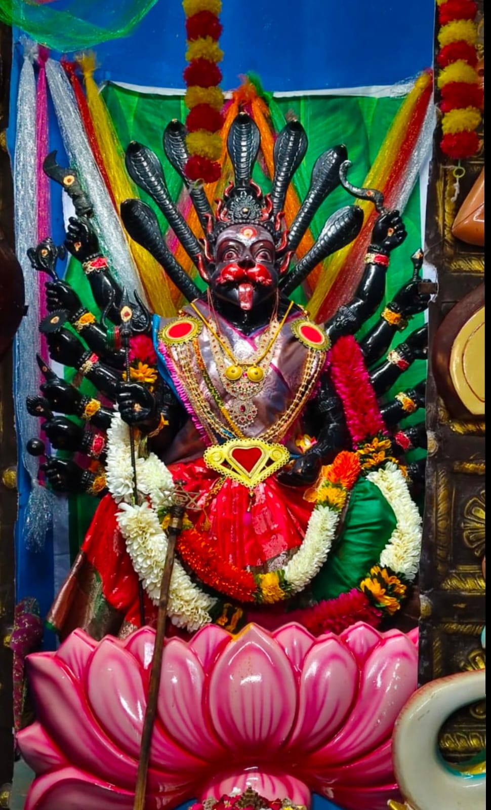 Goddess Krutya Pratyangira idol at our main temple