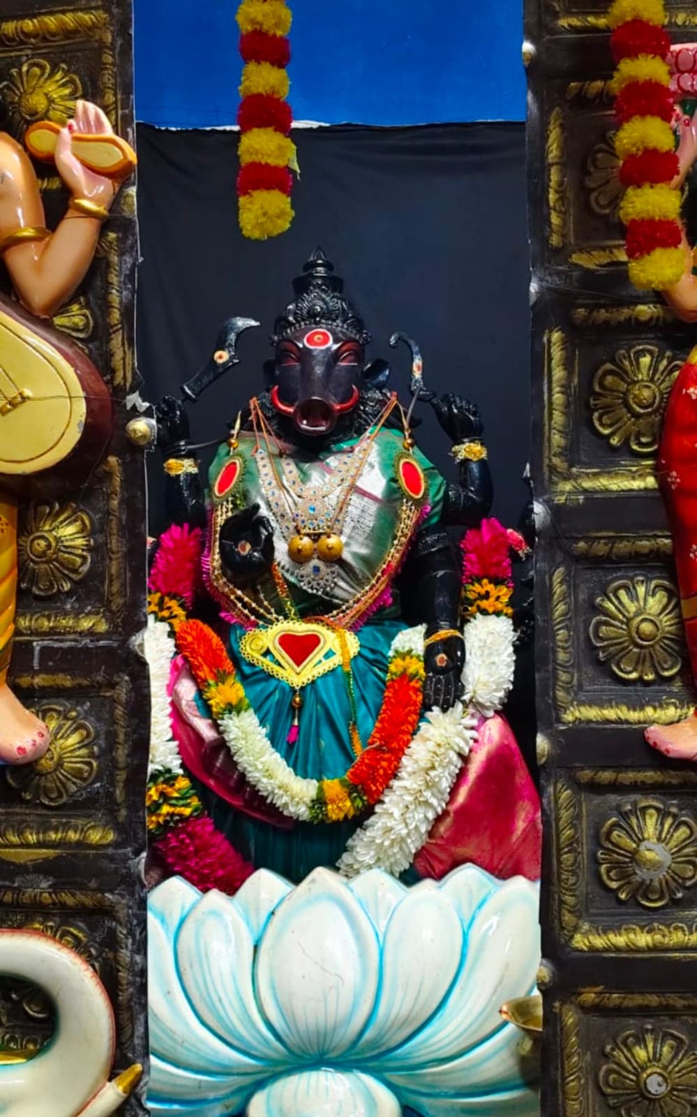 Goddess Varahi idol at our main temple